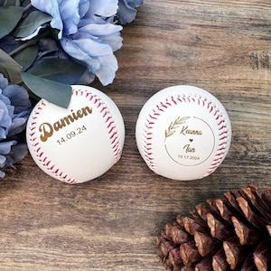 Regalo di baseball personalizzato con incisione - Nome del giocatore, numero del giocatore, nome della squadra, con anno, regalo per lui, baseball personalizzato, regali per feste di matrimonio