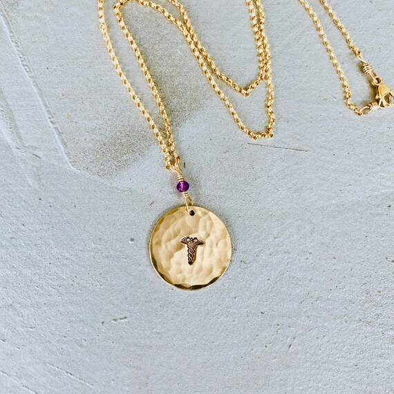 gold id tag necklace