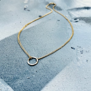 Dainty Circle Necklace, Gold Circle Necklace, Silver Circle Necklace, Full Circle Necklace, Eternity Necklace