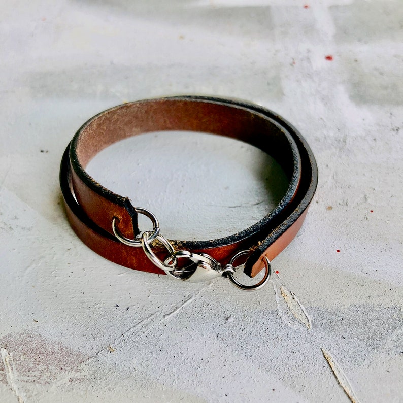 Medical Alert Bracelet with Leather Band, Leather Medical ID Bracelet, Custom Leather Medical ID Bracelet image 5