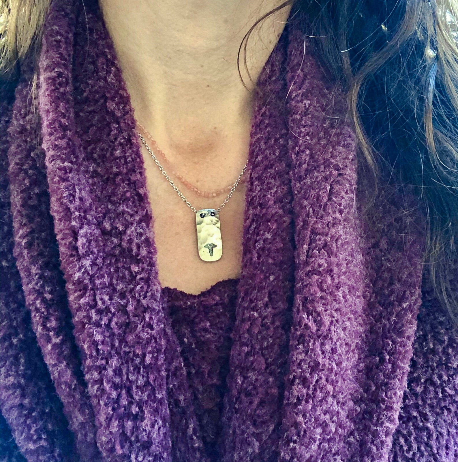 Medical Alert Necklace Medical ID Necklace Personalized Etsy