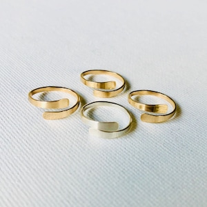 Verstellbarer Zehenring: Handgemachtes Sterling Silber oder Gold Fill