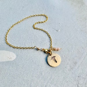 Personalized Medical Alert Charm Bracelet: Gold Filled, Sterling Silver, or Stainless Steel