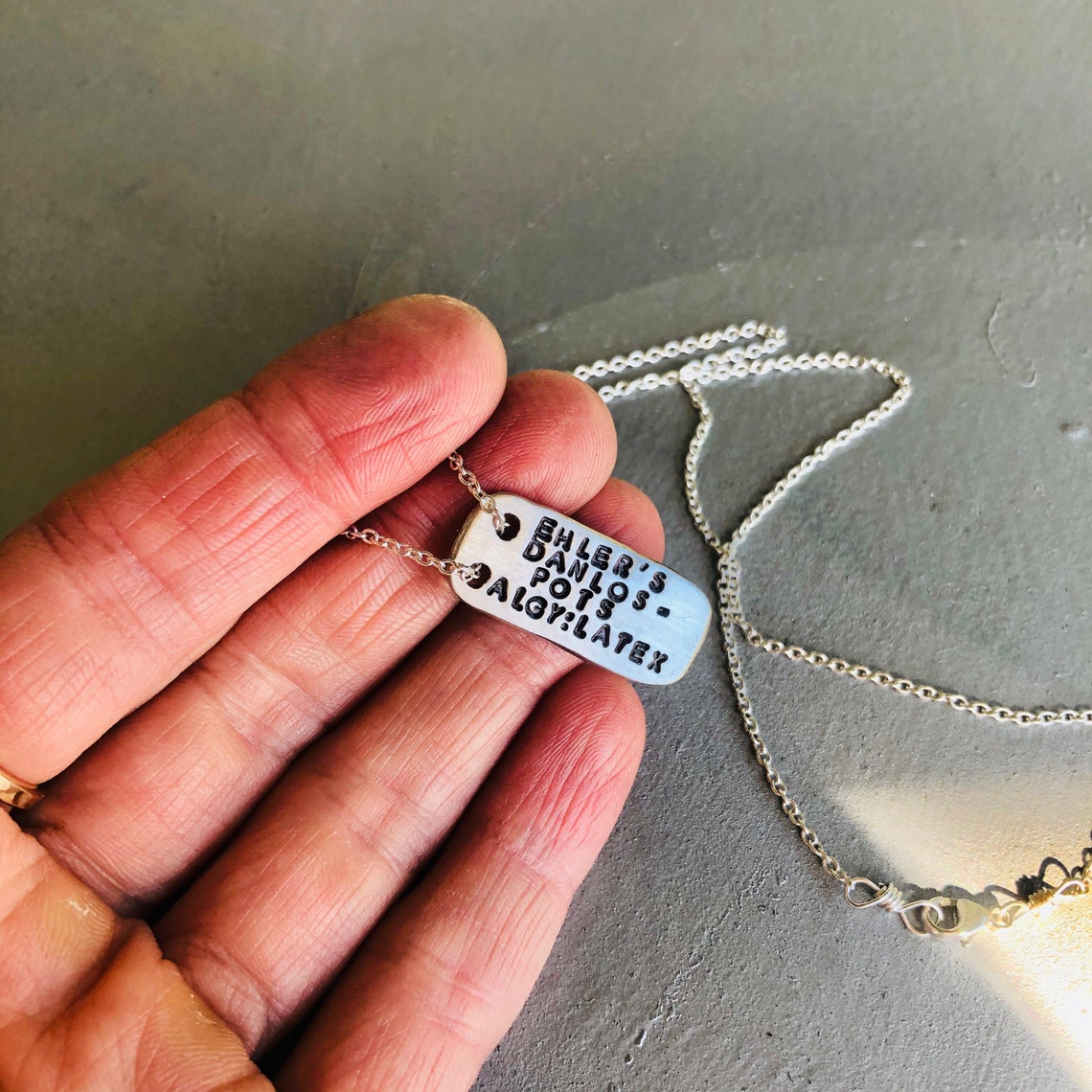 Medical Alert Necklace Medical ID Necklace Personalized Etsy