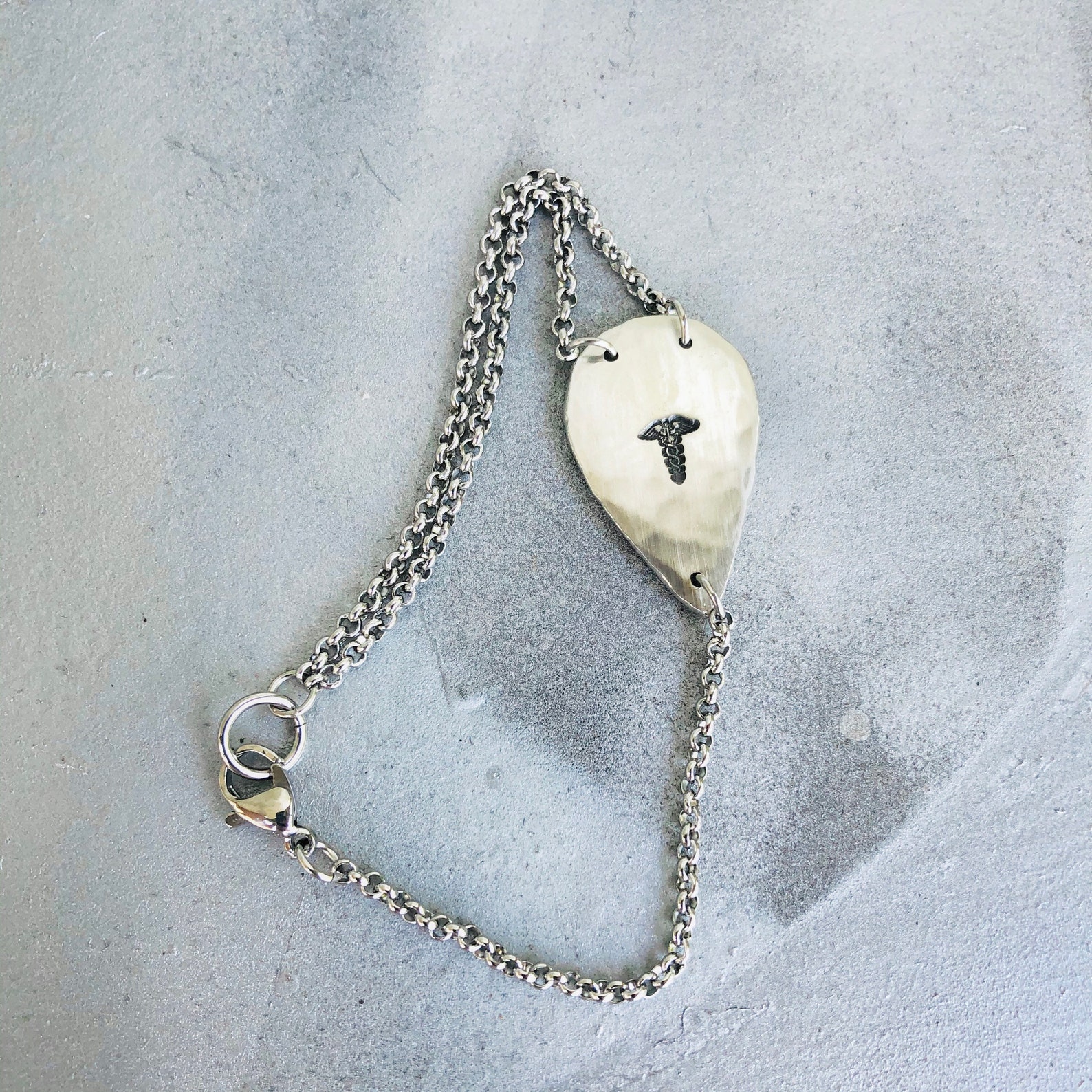 Medical Alert Bracelet Medical ID Bracelet Teardrop Bracele Etsy