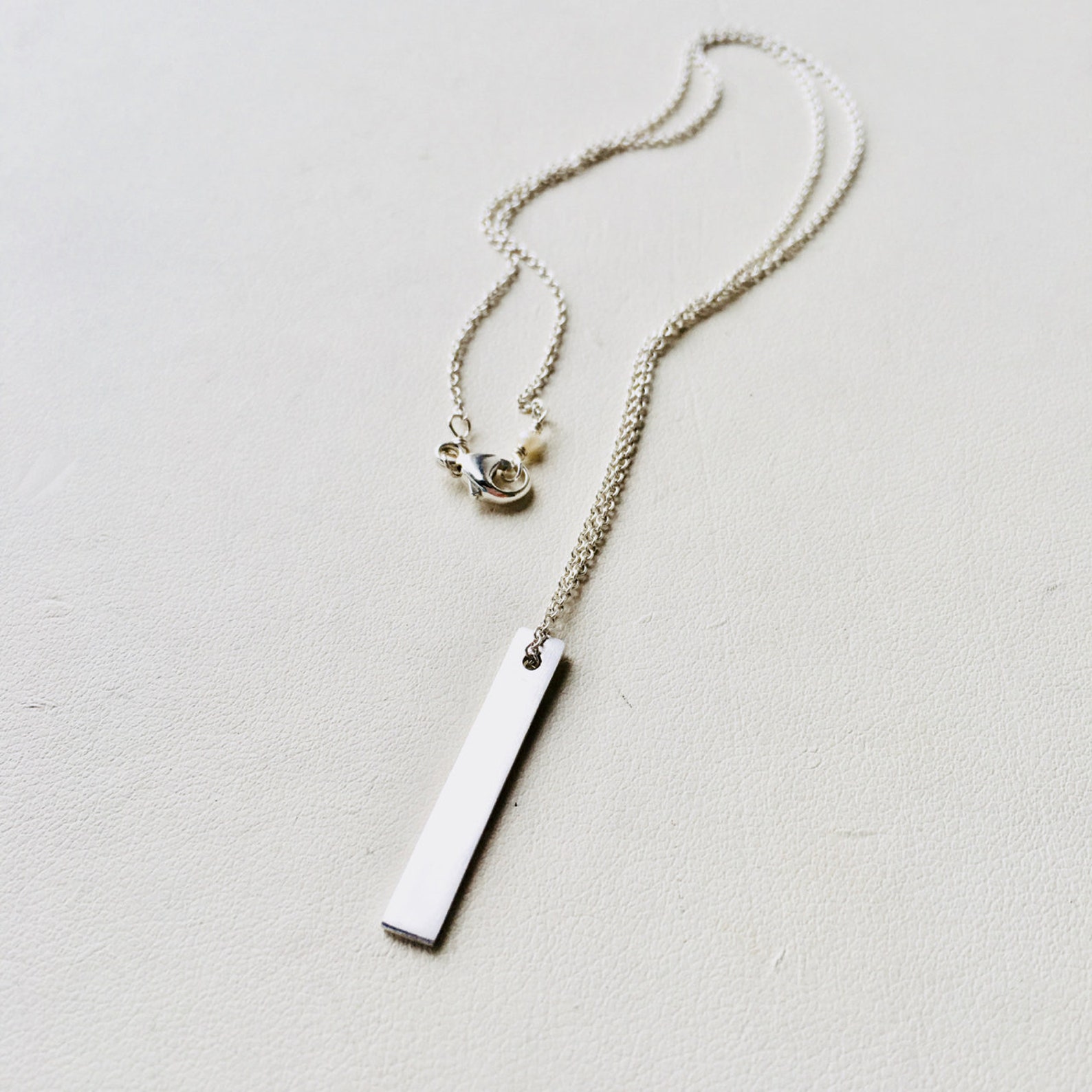 Vertical Bar Necklace Silver Bar Necklace Gold Bar Necklace Etsy