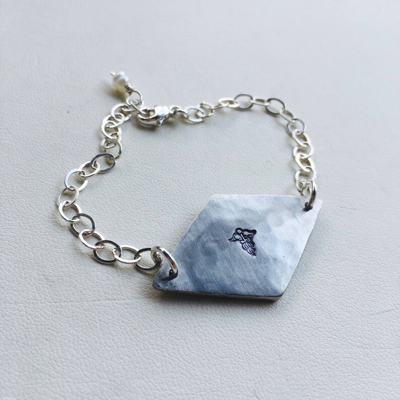 Medical Alert Bracelet Medical ID Bracelet Custom Diamond Etsy