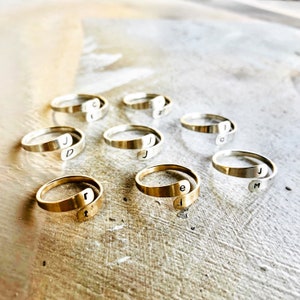 Custom Initial Wrap Ring: Sterling Silver or Gold Filled, Personalized Ring