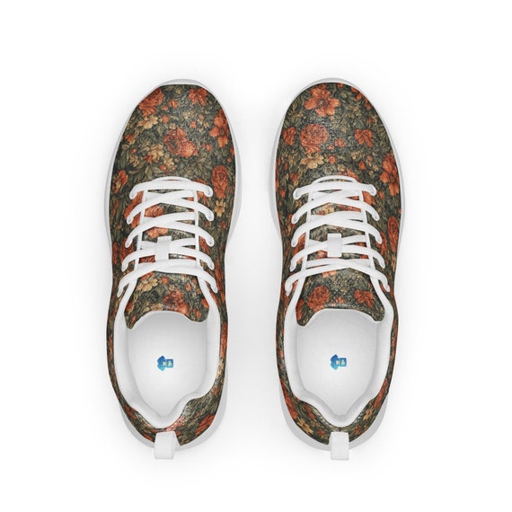 Womens Athletic Shoes Pre raphaelite Style Flowers Sneakers Pretty Shoes Fun Tennis Shoes Romantasy Shoes Christmas Gift Birthday Present Etsy