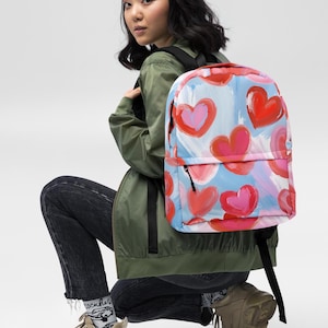 Saint-Valentin coeurs sac à dos sac de retour d'école sac de bureau amour randonnée sac à dos sac de nuit voyage saint valentin romance cadeau v-day