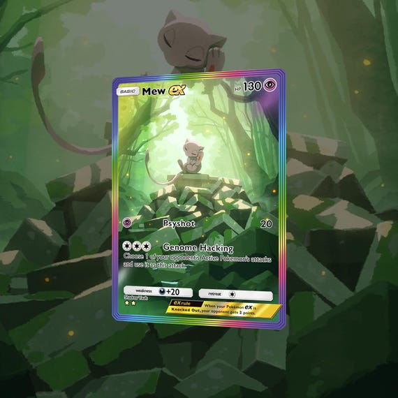 Custom Mew Ex Secret Illustration Rainbow Rare - Full Art | Physical Pokmon  TCG Pocket Holofoil Art for Collectors - Etsy UK