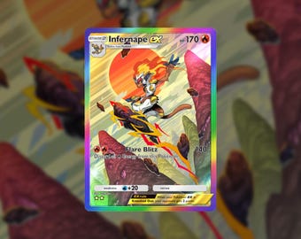 Custom Infernape EX Holofoil Card – Pokémon TCG Full Art