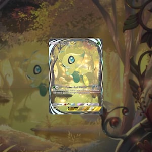 Aangepaste Celebi ex-kaart: gewone en glanzende varianten | Fysieke Pokémon TCG Pocket Holofoil Art voor verzamelaars | Uitbreiding mythische eilanden