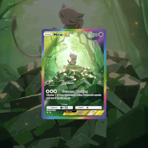 Buy Custom Mew Ex Secret Illustration Rainbow Rare - Full Art | Physical Pokmon  TCG Pocket Holofoil Art for Collectors Online in India - Etsy