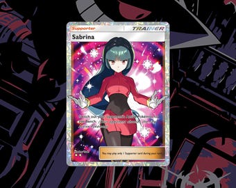 Unofficial Custom Pokmon TCG Trainer Card - Pokmon TCG Pocket App -  Sabrina, Misty, Giovanni, Blaine, Brock, Ericka, Koga, Lt. Surge