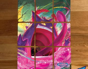 Fusion Strike Binder Page Set | Full Art Gengar, Mew, Genesect & Boltund Custom Pokémon TCG Dividers | Mega Evolution Fan Art