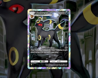Holographic Umbreon Full Art Card: Eevee Grove Fan-Made TCG