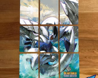HeartGold SoulSilver Binder Page Set | Full Art Lugia, Ho-oh, Feraligatr, Meganium, Typhlosion Custom Pokémon TCG Dividers