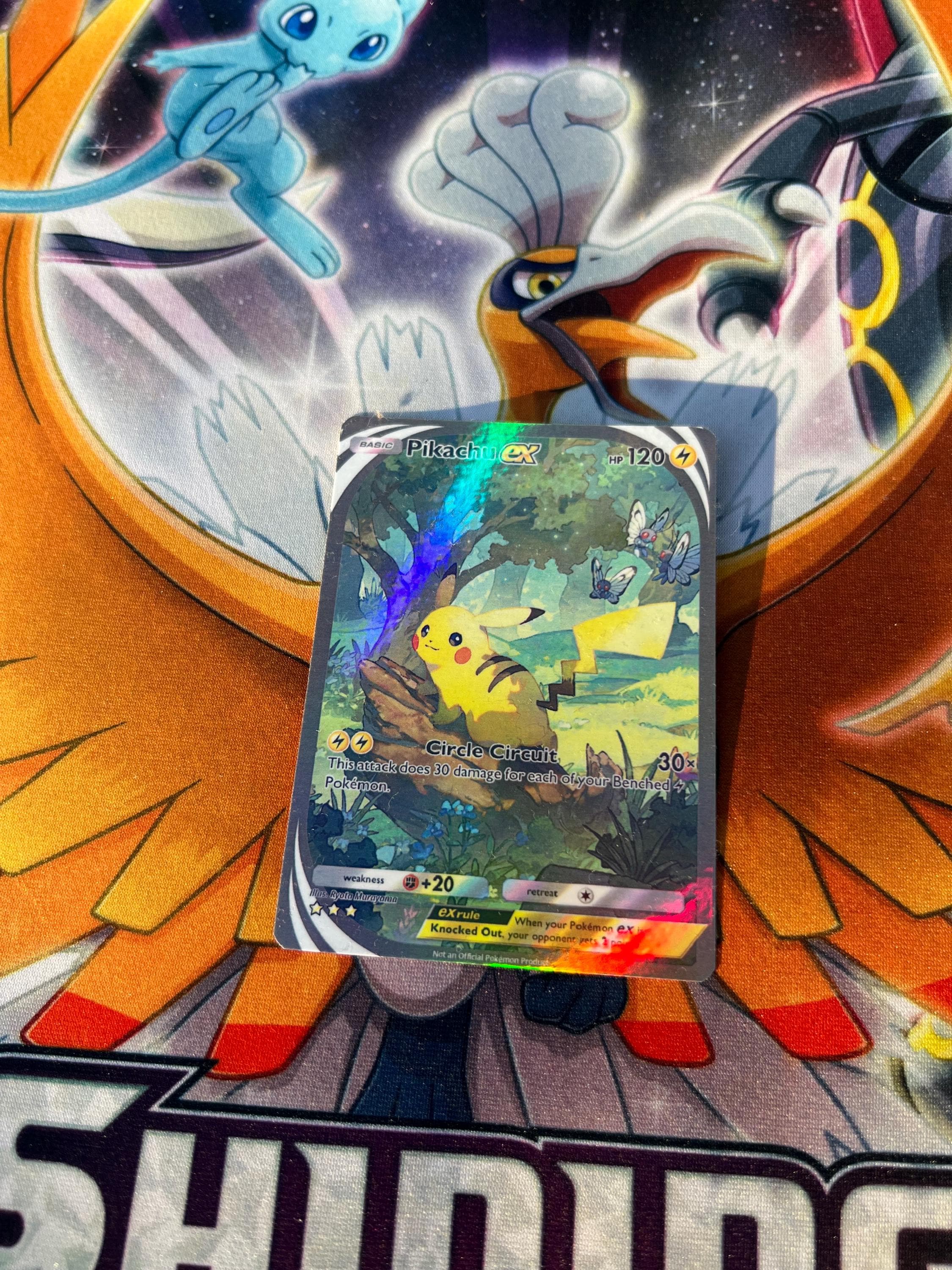 full art pikachu pokemon card Custom Pikachu EX Card - Immersive | Physical Pokémon TCG Pocket Holofoil  Art for Collectors