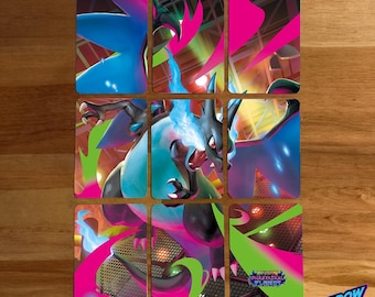 Phantasmal Flames Binder Page Set | Full Art Charizard, Gengar, Heracross & Lopunny Custom Pokémon TCG Dividers | Mega Evolution Fan Art