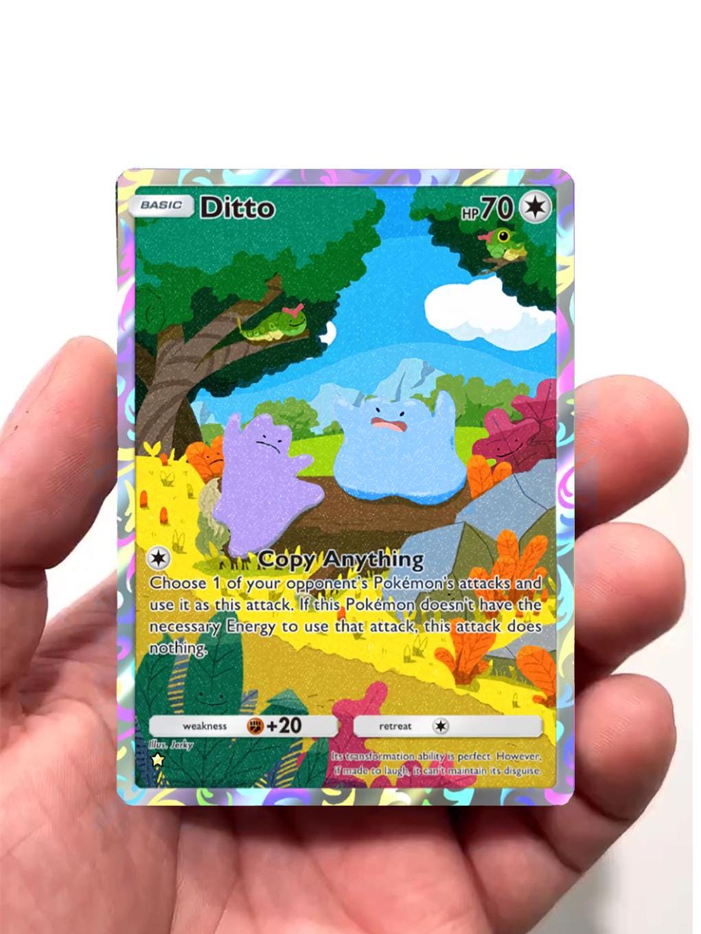 Custom Ditto Full Art Holofoil Card  Fan-made Pokmon TCG - Etsy