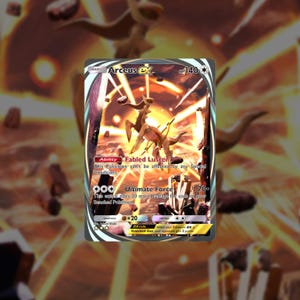 Aangepaste Arceus EX meeslepende volledige kunstkaart - Triumphant Light-uitbreiding | Fysieke Pokémon TCG Pocket Holofoil Art voor verzamelaars, cadeaus, voor haar
