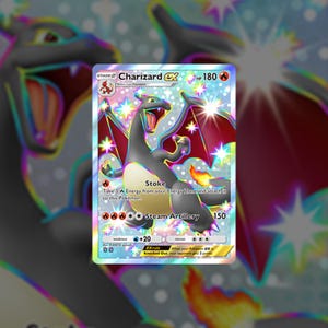 Custom Shining Charizard EX Full Art Card - Shining Revelry-uitbreiding | Fysieke Pokémon TCG Pocket Holofoil Art voor verzamelaars, cadeaus