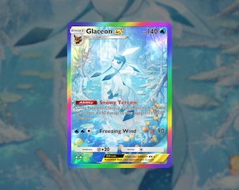 Custom Glaceon EX Holofoil Card – Fanmade Pokémon TCG Art