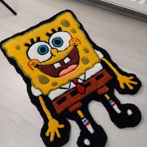 Handmade Tufted Rug, Cartoon Character Floor Mat, Fun Room Decor, Soft Custom Rug, Unique Gift For Kids, Playroom Or Bedroom Carpet