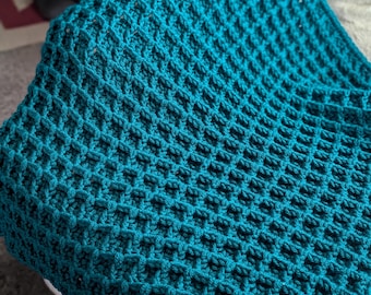 Crochet Waffle Stitch Baby Blanket