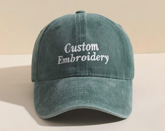 Personalized Embroidered Hat, Custom Name Baseball Cap, Vintage Dad Hat, Matching Couple Hats, Bridesmaid Gift, Christmas Gift for Mom Dad