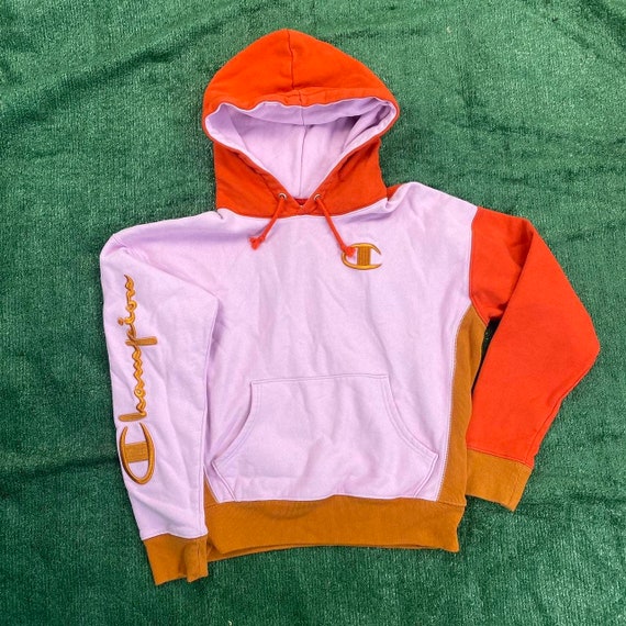 Champion reverse weave colorblock hoodie blue new arrivals