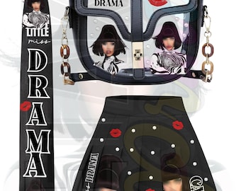 Little Miss Drama Slips, kjol och handväska, konsertoutfit, Cardi-inspirerad