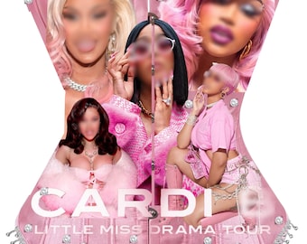 Little Miss Drama Pink Corset, Cardi Inspired Corset, Concert Outfit