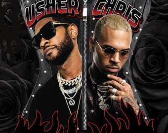 Leather The R&B Concert Tour Corset, Chris/Usher Corset, Personalized Artist Corset