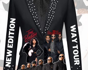 New Edition Rhinestone Blazer, Concert Outfit, Personalized Fan Apparel