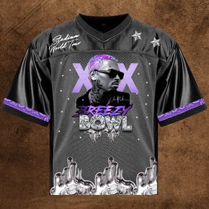 Personalized Colors Chris Brown Jersey, Breezy Bowl , Black Jersey