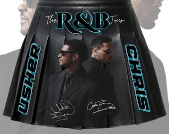 Leather Skirt/Biker Cap R&B Tour, Chris/Usher Concert Corset