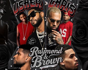 Corsé para la gira de conciertos de R&B de Usher/Chris Brown, ropa personalizada para fans de Chris Usher, inspiración para atuendos de concierto.