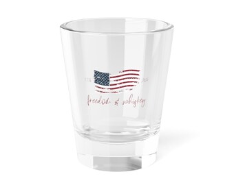 Waving American Flag freedom & equality Shot Glass | 1.5oz Patriotic