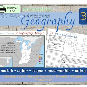 CC Cykel 3 GEOGRAFI Arbetsblad | Klassiska samtalsgrunder | PDF Digitala hemundervisningskartor Aktiviteter, pussel och utskrivbara övningar
