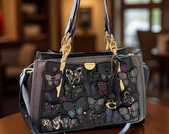 Vintage Coach Gramercy Satchel in Aubergine Glove-tanned Leather