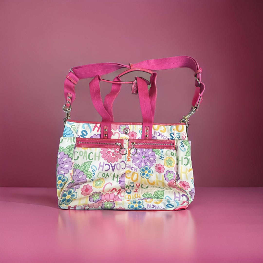 バッグ Rare COACH Patchwork Mini Bag Pink Coach pink patchwork - Gem