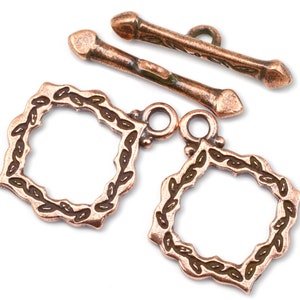 TierraCast Cathedral Toggle Clasp Findings Antique Copper Toggle Findings Closure Medium Toggle P2585 image 1