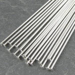 20 STERLING SILVER Headpins - 22 Gauge 2" Sterling Head Pin Findings - Sterling Findings 2 Inch 22 g Pins