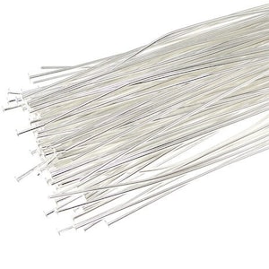 144 3" Silver Plated Headpin Findings Silver Head Pin 21 G 3 Inch Headpins 21 Gauge Silver Findings Long Tall Headpins (FB4SP)