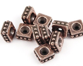 Antique Silver Beads 6mm Rococo Square TierraCast Beads Silver Bali Beads Heishi Beads Spacer Beads Bulk Beads Jewelry Beads PS71