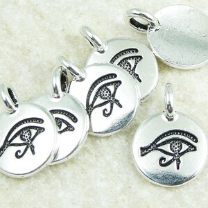Eye of Horus Pendant Silver Pendant TierraCast You Collection Small Tiny Delicate Silver Charm Egyptian Metaphysical (P1461)