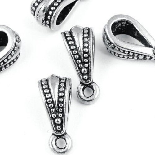 Necklace Bails Antique Silver Bail Findings Tierracast Etsy