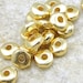 20 Gold Beads 5mm Nugget Beads - TierraCast Pewter Bright Gold Metal Beads - Irregular Heishi Spacer Beads (PS183)